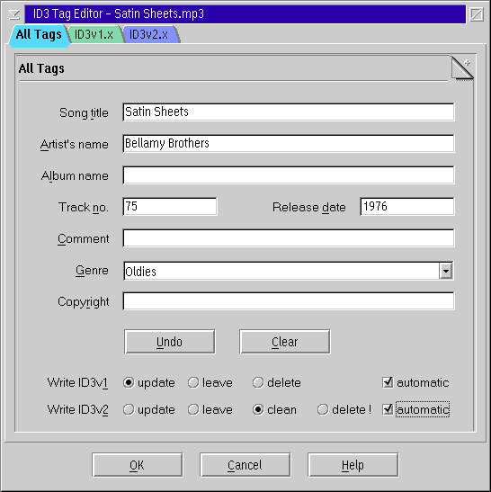 ID3 Tag Editor